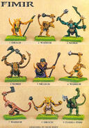 Fimir of many different castes (Citadel)