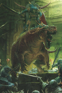Warhammer Lizardmen Carnosaur Rider