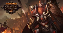 Wulfrik the Wanderer, ready to slay the foes of the  in Chaos and Conquest.