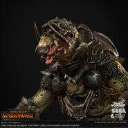 A Fimir Warrior, or member of the Fimm caste, as rendered for Total War: Warhammer.