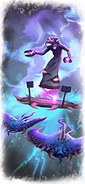 An Exalted Flamer mounted on a Burning Chariot of Tzeentch as depicted in Total War: Warhammer III.[3]