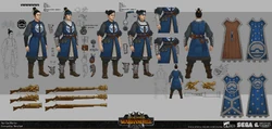  concept art of the Iron Hail Gunners and  of  and the weapons they use,  and .