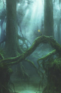 The large, enchanted forest of Athel Loren.