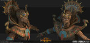 A Tomb King as rendered for Total War: Warhammer II.