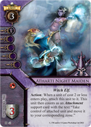 A card from Warhammer: Invasions depicting an Atharti Night Maiden