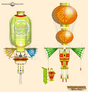Kongming Sky-Lantern Sky-Junk Cathay Old World concept