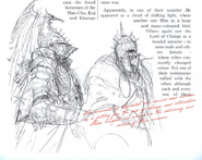 Sketches of Tzeentchian Champions from the Liber Chaotica.