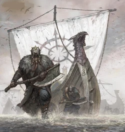  of Norsca emerge from their  for a raid