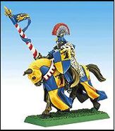 Bretonnian lord armed with lance and shield. (5th Edition)