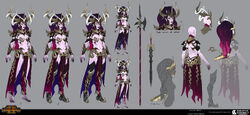 Morathi concept art Total War Warhammer 3 by Evgeniya Egorova