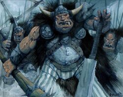 Golgfag Maneater Ogres Wayne England colour illustration