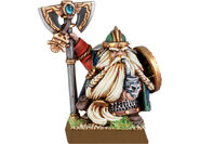 A Dwarf Lord champion armed with shield and greataxe. (8th Edition)