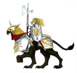 Gold Lion on Demigryph