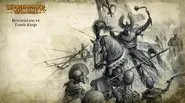 The forces of Bretonnia face the Tomb Kings.
