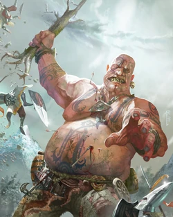 A massive  bashing through a regiment of .