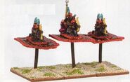 Arabian Bowmen on Flying Carpets Araby Warmaster Miniatures