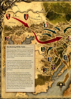 The military maneuvers of the major armies involved in 's attack on the Border Princes and  in 2276 