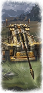 A Dwarf Bolt Thrower as depicted in Total War: Warhammer III.