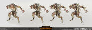 Skin Wolf concept art for Total War: Warhammer.