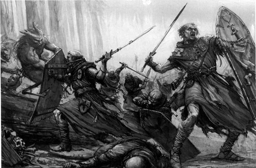 Battle Pilgrims in combat