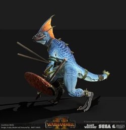 Figurine Warhammer - Bannière Skink Hommes Lézards Seraphon - Citadel