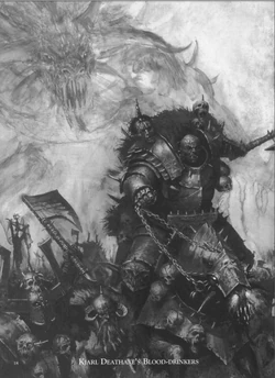 Norscans of the Blood-Drinkers tribe march to war.