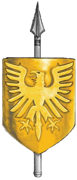 A symbol of Myrmidia, Goddess of Strategy.