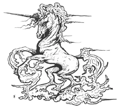 A mystical Ki-rin of the Far East.