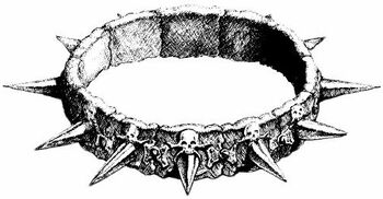 Collar of Khorne B&W Realm of Chaos Slaves to Darkness Illustration