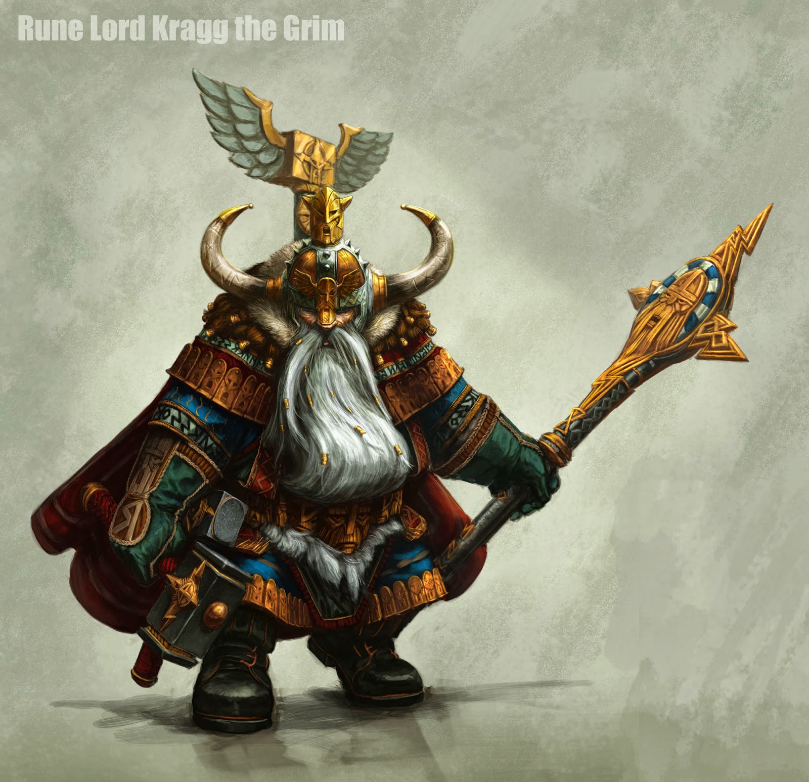 Warhammer Fantasy Kragg der Grimmige Zwerge Runenschmied Dwarf Runesmith