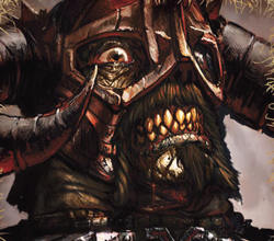 A savage Norscan warrior in the throes of .