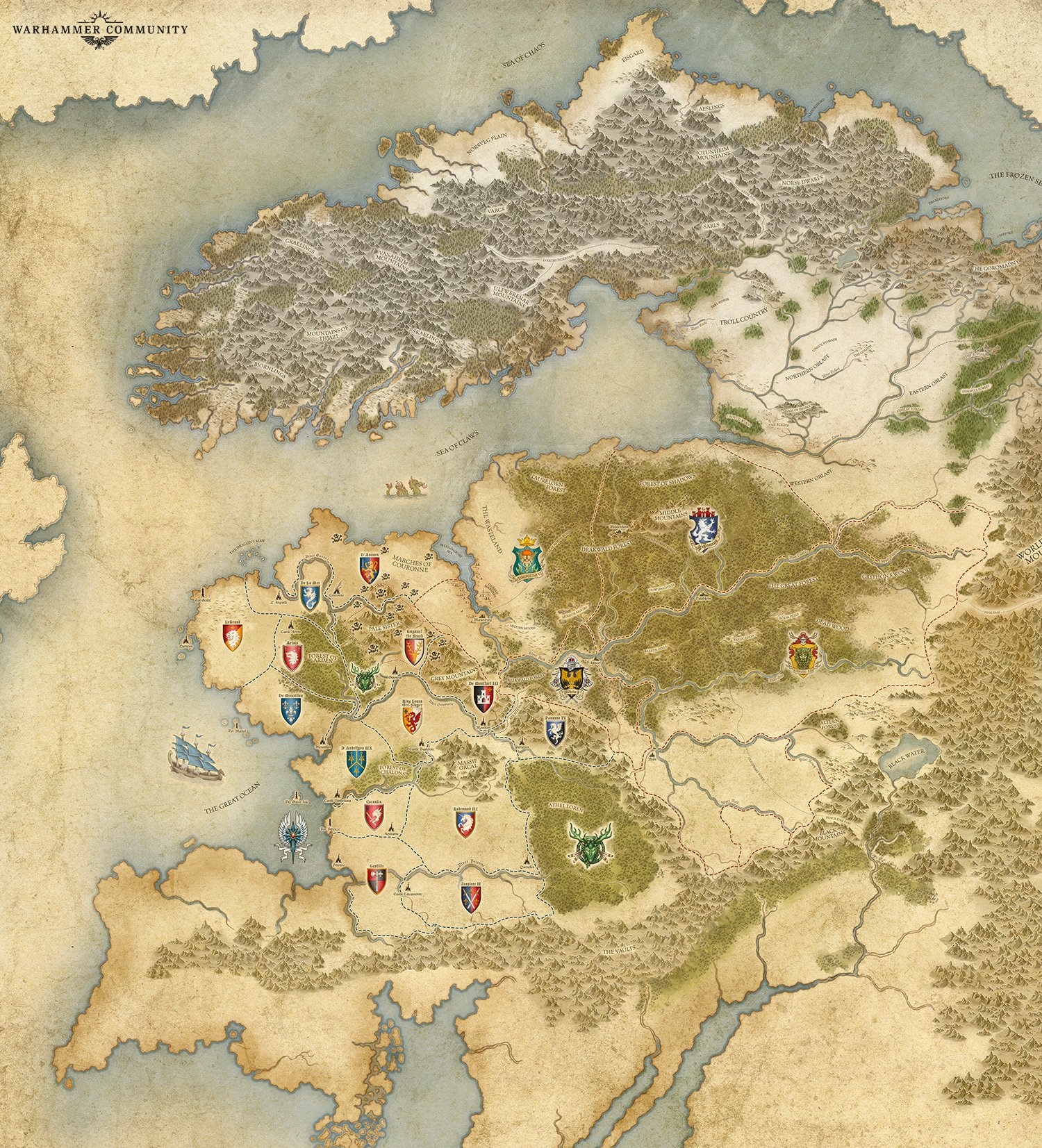 Warhammer Online World Map Old World | Warhammer Wiki | Fandom