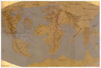 Warhammer World Map White Dwarf 300 UK 2004 illustration