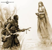 A Bretonnian Knight of the Realm meets the Lady of the Lake.
