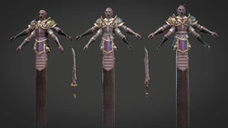 A Champion of Slaanesh as rendered for .