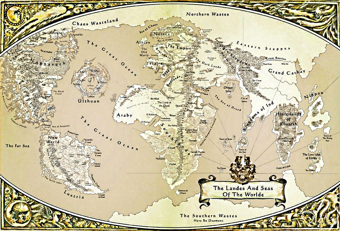 Old World Warhammer Map Warhammer World | Warhammer Wiki | Fandom