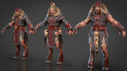Games Workshop Warhammer - Khorngors Command Regiment Beastmen Khorne Metallo