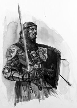 Dismounted knight