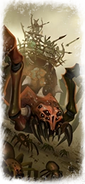 An Arachnarok Spider as depicted in Total War: Warhammer III.
