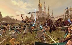 The Handmaidens of the Everqueen in battle against the  as depicted in .