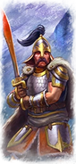 The elite regiment of the Tzar Guard known as Dazh's Hearth Blades who can ignite their blades with the sun god's magical flames.