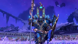 A Champion of Tzeentch stalks the battlefield, as depicted in 