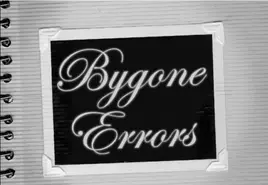 Bygone errors