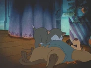 Pavlova staring at the unconscious Mouse King's body.