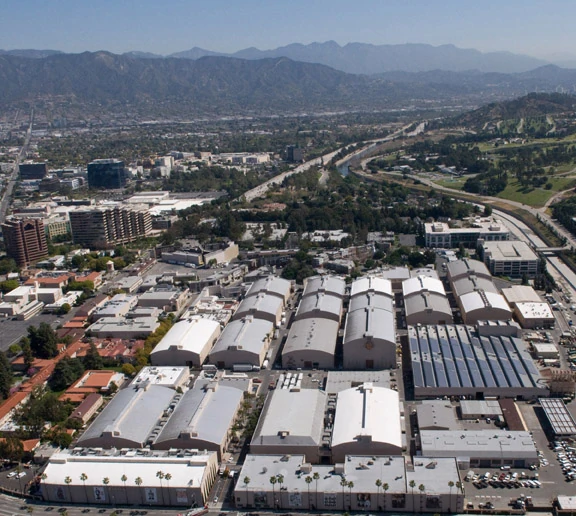 Warner Bros Studio building in Burbank, California