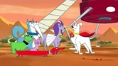 Krypto, telling The Dog Star Patrol, that Kevin Whitney, has captured by Giant Dog Family.