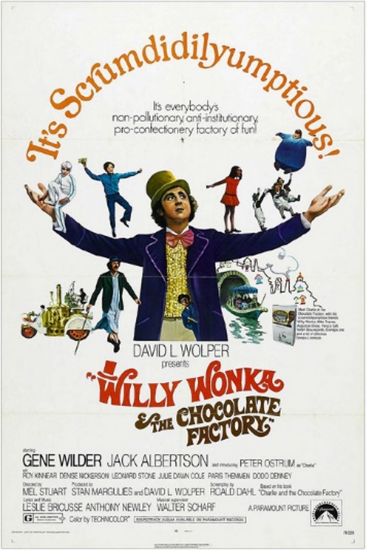 Willy Wonka & the Chocolate Factory Charlie and Logo Men's Heather Gray  Graphic Sleep Pants-Medium 
