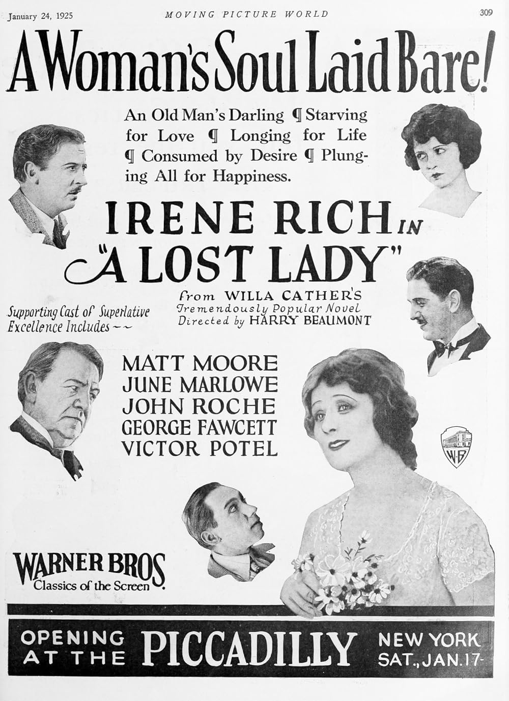 A Lost Lady (1924 film), Warner Bros. Entertainment Wiki
