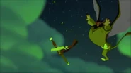 The Griffin dropping Excalibur.