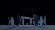 The 3D model of the circle of stones and the Magic Stone, seen in the closing credits.